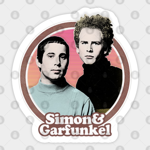 Simon & Garfunkel /// Original Retro Fan Art Design Sticker by DankFutura